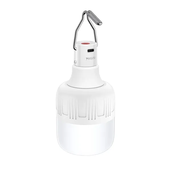 YESIDO DH14 12-LED Rechargeable Emergency Light Bulb 3-Level Adjustable Hanging Camping Lantern - White