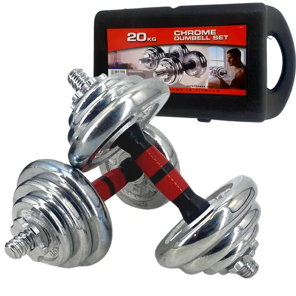 20 kg Chrome Dumbell Set HD-47-20