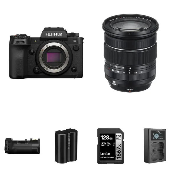 FUJIFILM X-H2S Mirrorless Camera with 16-80mm f/4 Lens and Performance Kit