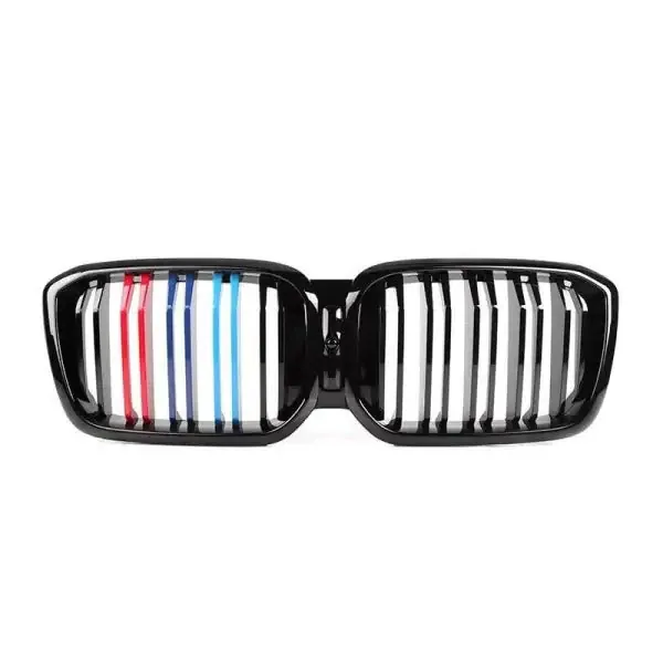 Front Bumper Show Grill tri Color CC-1614 Compatible With BMW X3 Series G01 G08 LCI 2022+ X4 Series G02 LCI 2022+ F97 F98 G08 2022+