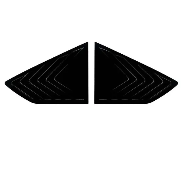 Rear Window Louvers Sticker Triangle Window Shade Shutter Side Vent Spoiler Zst-1210 Gb Glossy Black CC-9232 Compatible With Bmw X6 G06 2019-2024
