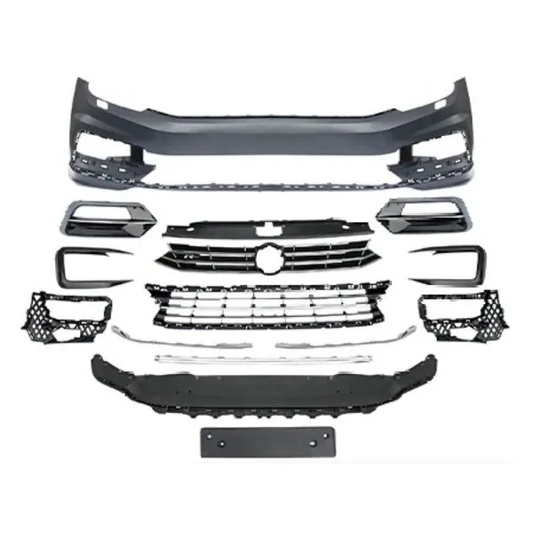 Upgrade Facelift Convert To B8 R Line Style Front Bumper Bodykit CC-7247 Compatible With Vw Volkswagen Passat B8 2016-2019