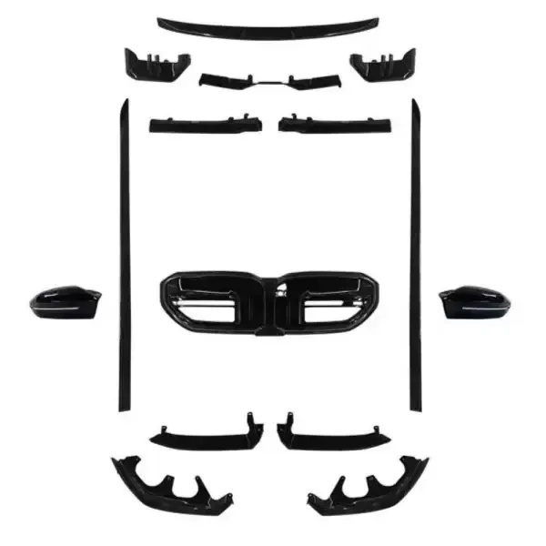 Mp sport Mperformance Aero Style Bodykit Led Grill Mirror Cover Front Rear Lip Splitter Skirts Spoiler Diffuser Glossy Black CC-5199 Compatible With Bmw 5 Series G60 G38 2024+