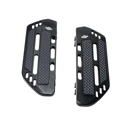 13.0” Big Rider's Footrest Floorboard Foot Pedals with Anti-Slip Pad, Compatible with Harley Davidson FL Softail, Heritage, Fat Boy, Touring 86-2023 (Black)