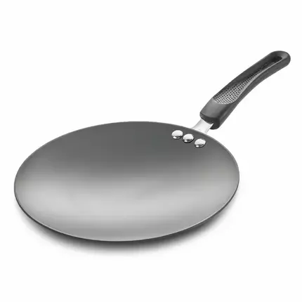 Judge Non-Stick Concave Tawa Hard Anodized - 28cm, Low Oil Cooking, Easy to Clean, with Cool Touch Handle 37083