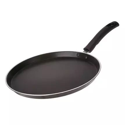 Judge Non-Stick Flat Tawa Omni Hard Anodized - 25cm, Low Oil Cooking, Easy to Clean, with Cool Touch Handle 37084