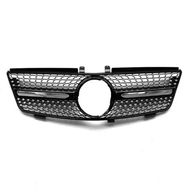 Sports Gt Amg Front Bumper Panamericana Grill W164 Grill Diamond Black CC-1794 Compatible With Mercedes Ml W164 2005-2008