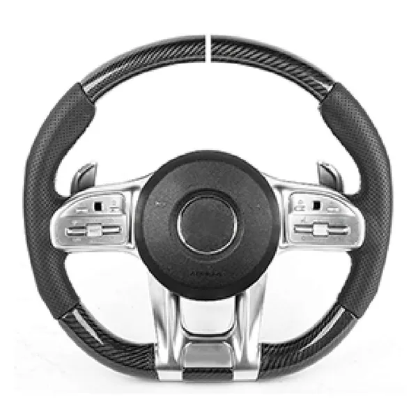 Upgraded Custom Amg Brabus Maybach Full Steering Wheel Style 9bcb40 CC-8127 Compatible With Mercedes A B C E S G V M Class Ml Gl Gla Glb Glc Gle Gls Slk G55 G63 G Wagon Eqs