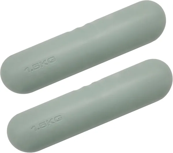 2 Pieces Non Slip Cast Iron Dumbbells Bars for Women Workout - Mint Green