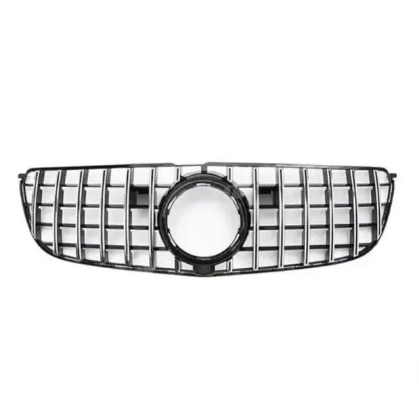 Front Bumper Show Grill Gtr Silver X166-002 GC CC-1819 Compatible With Mercedes Gls W166 X166 2016-2019