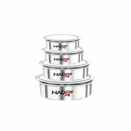 Nadstar8 Aluminum Sufuria 4pcs With Lid No Handle 24-25-26-27 Cookware Set Tope Cooking Pot with Lid for Commercial Use - Kitchen Heavy Duty
