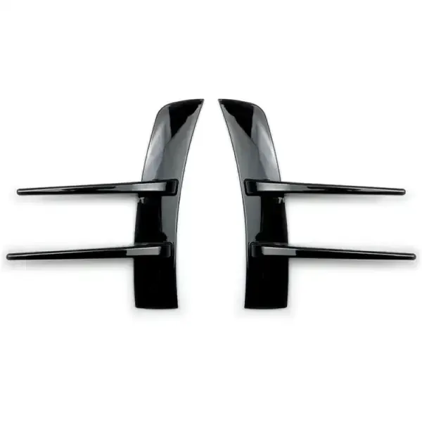 Amg Bumper Front Splitter Lip Canards Skirts Flag B Zst-151 Glossy Black CC-3760 Compatible With Mercedes Benz A Class W177 2018+