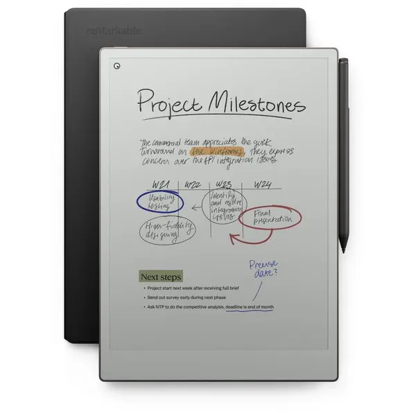 reMarkable Paper Pro with MarkerPlus and BookFolio Pro Leather (Black)