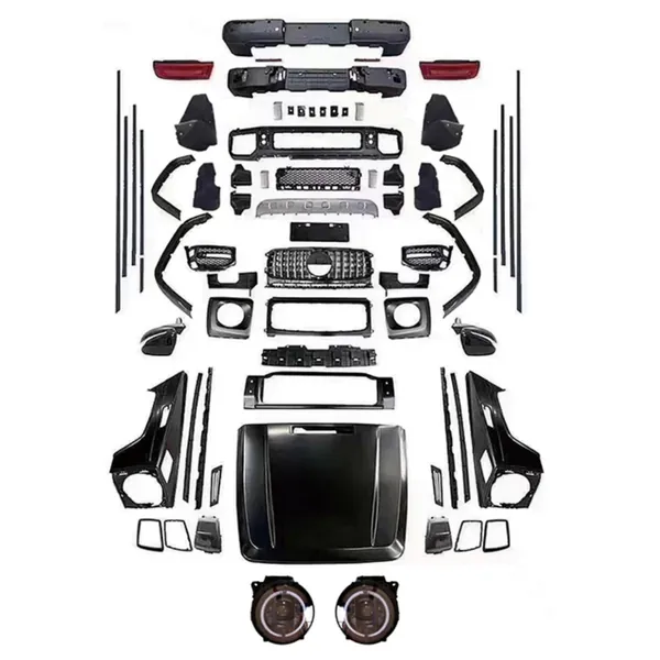 Upgrade Facelift Convert To 2019 W464 Amg G63 G65 Conversion Bodykit Bumper Headlight Taillight Hood CC-9741 Compatible With Mercedes Benz G Class G Wagon W463 2007-2018