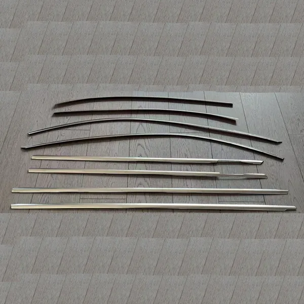 Side Rear Door Window Garnish Frame Cover Chrome Trim G60 Style Chrome Silver G30 Stylr CC-9794 Compatible With Bmw 5 Series F10 2010-2017