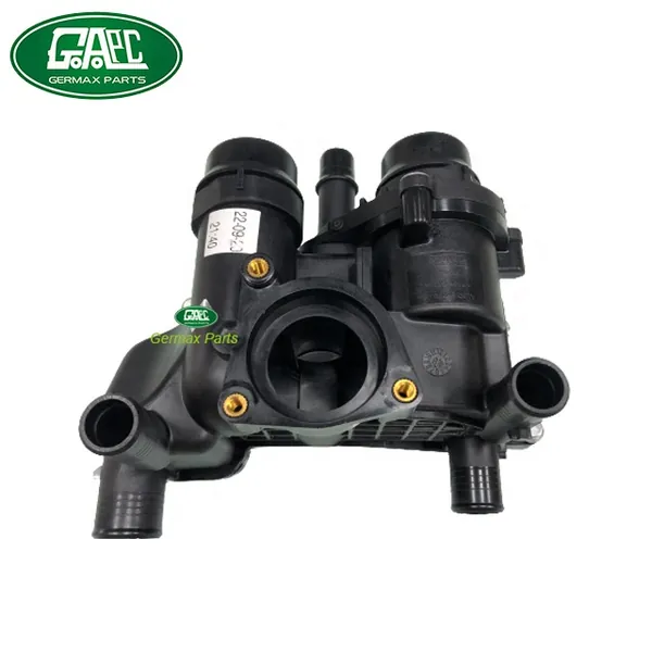 Germax Thermostat Housing Water Outlet LR110459 LR022695 AL3Q-9K478-DB for Land Rover Range Rover Vogue 2002-2009 2010-2012 2013-2017 Range Rover Sport 2014-2017 GL2494