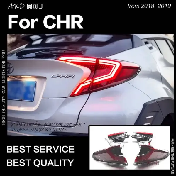 LED Tail Lamp Light DRL Dynamic Signal Brake Compatible With Toyota C-HR 2018-2021