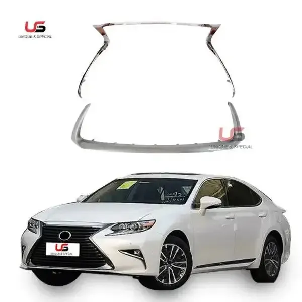 High Quality up and Lower Grille Moulding Chrome Trims ABS OEM 53121-33080 53112-33020 Compatible With 2016-2017 Lexus ES250 ES300 ES350