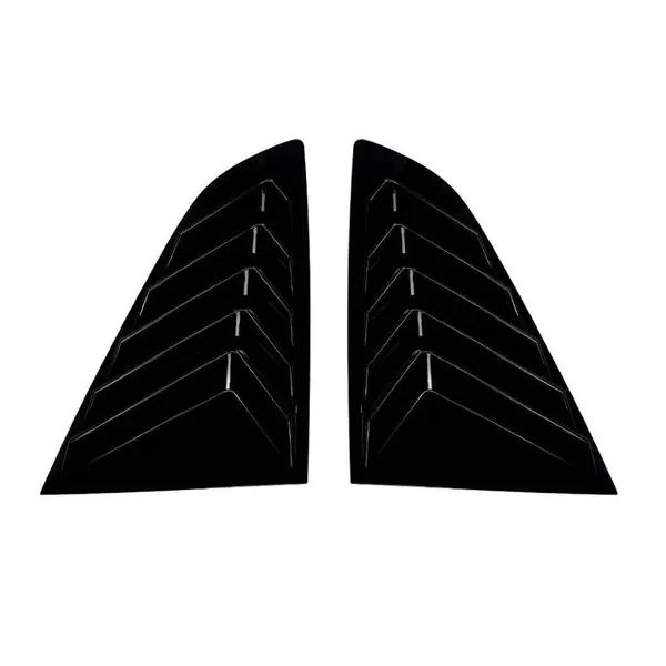 Rear Window Louvers Sticker Triangle Window Shade Shutter Side Vent Spoiler Zst-1208 Gb Glossy Black CC-9226 Compatible With Bmw 2 Series F44 2020-2023