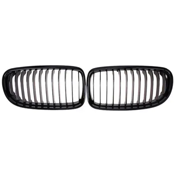 Front Bumper Show M3 M Sports Grill Glossy Black Single Bar CC-3078 Compatible With BMW 3 Series E90 2008-2012 Lci