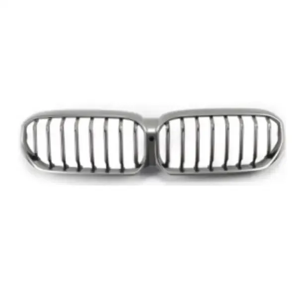 Front Bumper Show Grill Chrome Gray Single Line CC-3052 Compatible With Bmw 5 Series G30 Lci 2021+