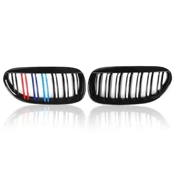 Front Bumper Show Grill Tri Color CC-1581 Compatible With BMW 6 Series E63 2004-2010