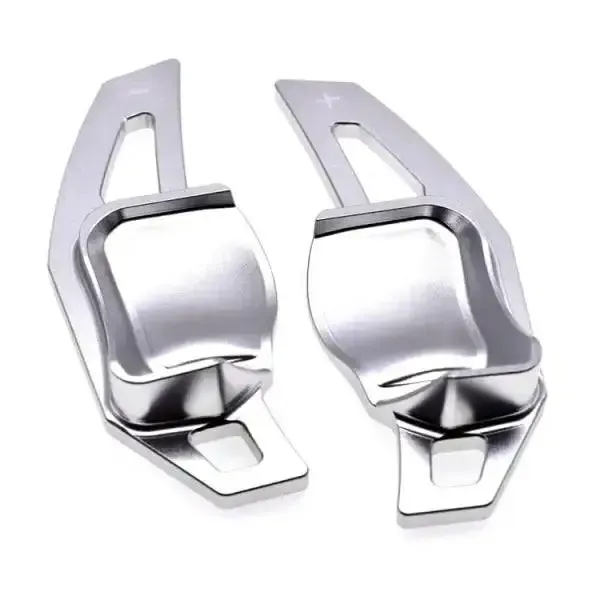 Paddle Shifter Silver 005 CC-2125 Compatible With Volkswagen Golf 5 6 MK6 Passat B6 B7 CC Polo Sharan Scirocco Tiguan Jetta 10-18 Skoda Octavia A7 Mk3 5e Rs Vrs Superb B8 Scala Karoq Kodiaq 14-22