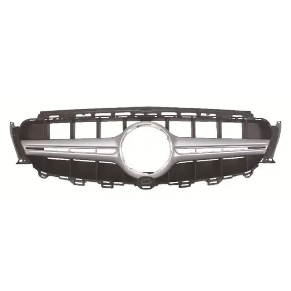Front Bumper Grill W213 Grill Silver E63 CC-1741 Compatible With Mercedes Benz E Class W213 2016-2021