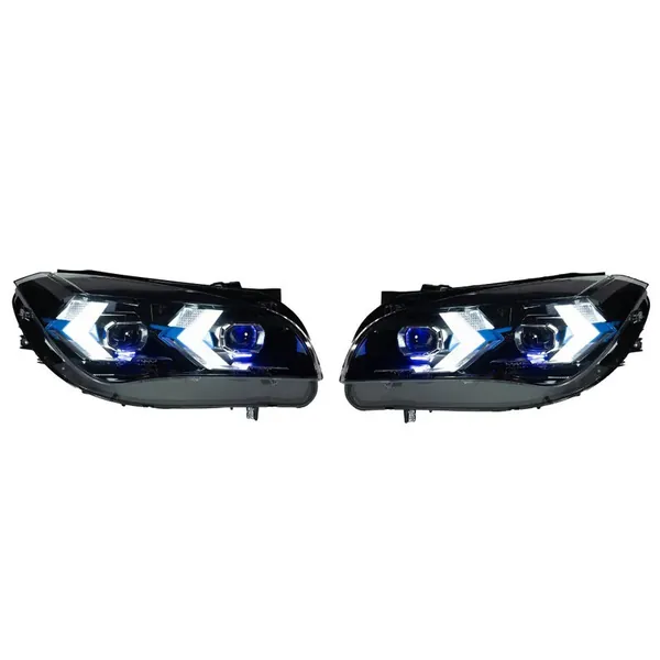 Front Upgraded Head Light Lamp Xenon Headlight Retrofit Upgrade Modified Led Drl Hid G Series Style For Xenon Car CC-7115 Compatible With Bmw X1 E84 2010-2015