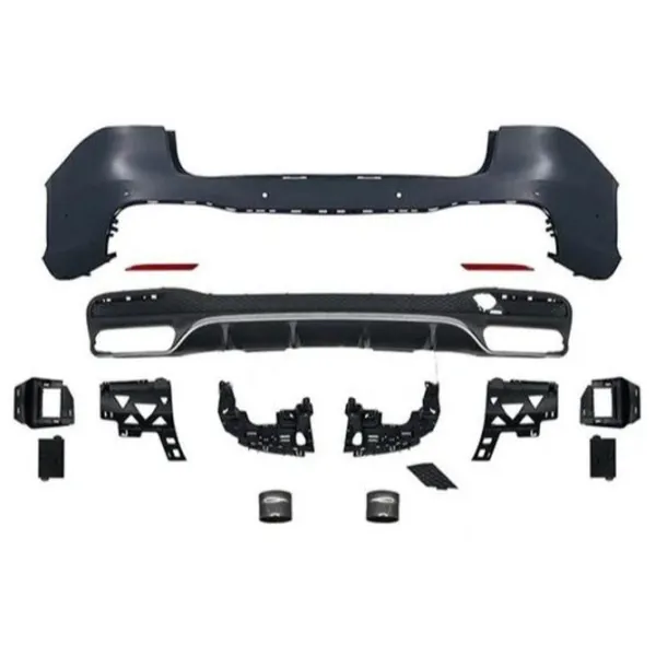 Rear Bumper Upgrade Convert To Amg Gle63 Amg Bumper Bodykit W166-003 Gc CC-9616 Compatible With Mercedes Benz Gle W166 2016-2019