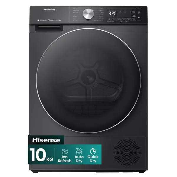 Hisense 10Kg Smart Heat Pump Tumble Dryer- Premium Black