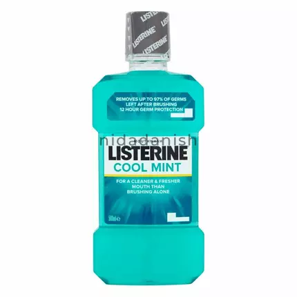 Johnsons Listerine Antiseptic Mouthwash to Kill 99% of Germs That Cause Bad Breath, Plaque and Gingivitis, Cool Mint Flavor, 500ml 4883