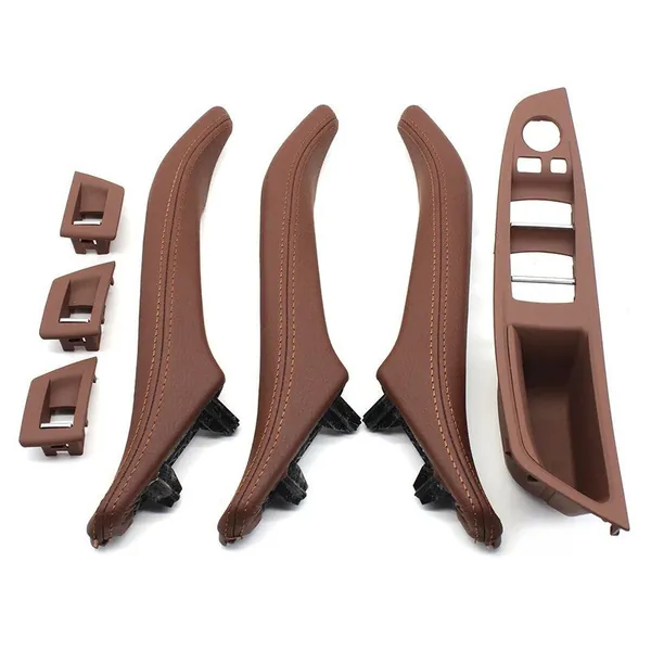 Car Interior Door Armrest Inside Pull Handle Full Set Brown 261934 225859l 225860r 261954l 261957r Rhd Model A CC-7863 Compatible With Bmw 5 Series F10 2010-2017
