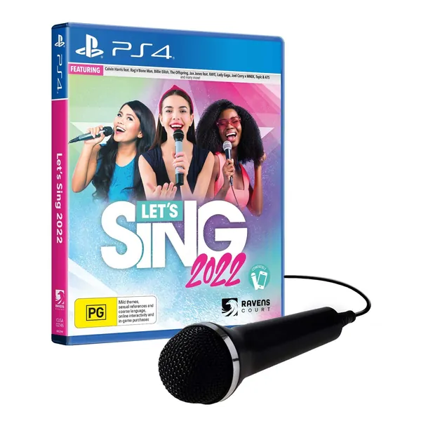Let’s Sing 2022 Single Mic Bundle PS4 Game