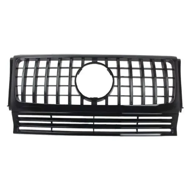 Front Bumper Grill Gtr Black CC-1754 Compatible With Mercedes G Class W463 1990-2018 G Wagon G500 G550 G63 G65 G55