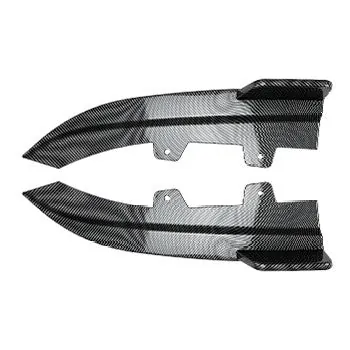 Front Bumper Lip Splitter Diffuser Skirts Flag Canard Carbon Fiber Look Zst-496 Cf Usa CC-6231 Compatible With Bmw 4 Series G22 G23 M Sport 2020+