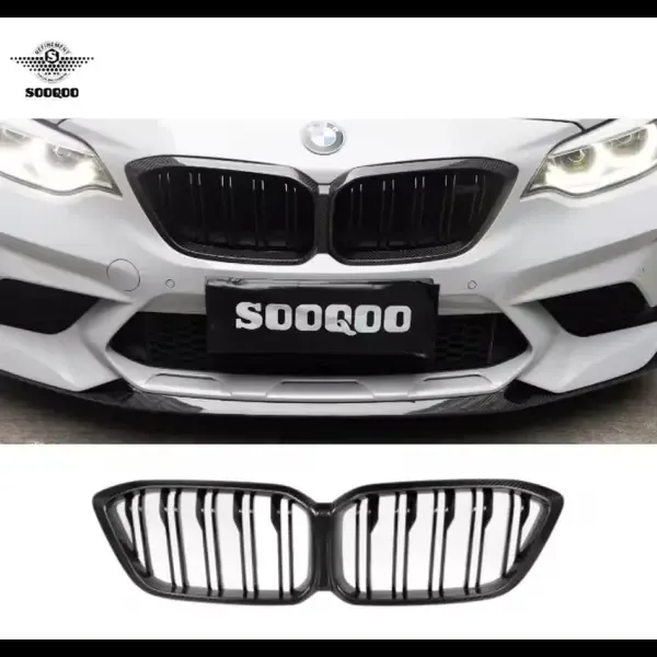 MP Style Dry Carbon Fiber Front Grill Compatible With BMW M2 F87 LCI 2019-2022