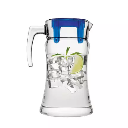 Pasabahce Jug Azur Blue Lid 1400cc 43018