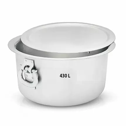 Nadstar8 Aluminium Sufuria 430L with Lid & Handle 57KG Gauge 5G 5.40MM Aluminium Tapela, Patila with Handles Commercial Tope No.80