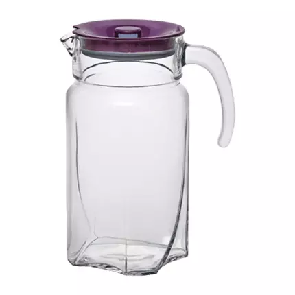 Pasabahce Jug Luna Purple / Green Lid 1750ml 43544