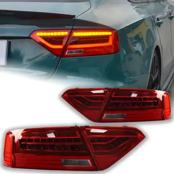 Tail Lamp Light LED DRL Dynamic Signal Reverse Rear Lamp Light Automotive Compatible With Audi A5 2008-2016