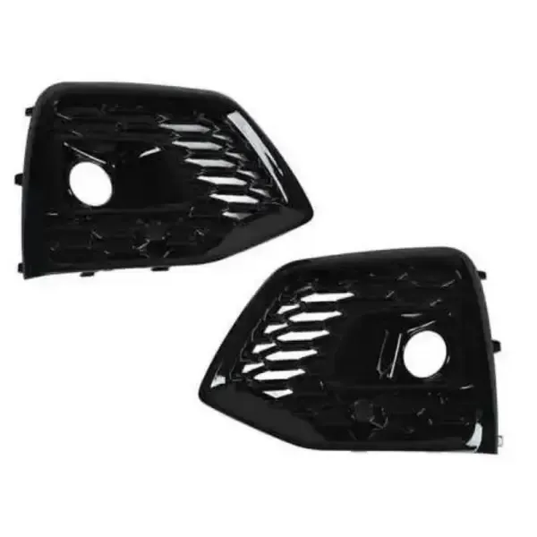 Fog Lamp Light Grill Cover Frame Black CC-3329 Compatible With Audi Q5 Sq5 2021