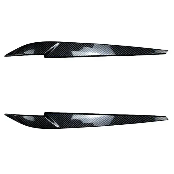 Front Headlight Eyebrow Lip Splitter Skirts Flag Zst-311 Cf Carbon Fiber Look CC-4073 Compatible With BMW X5 F15 X5 F16 2014-2018