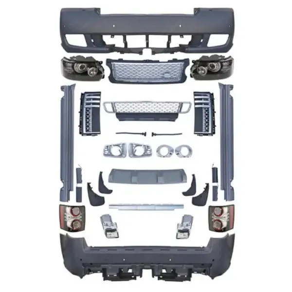 Upgrade Facelift Convert To Autobiography Bodykit Bumper Headlight Taillight Side Skirts Grill CC-5836 Compatible With Range Land Rover Vogue L322 2005-2012