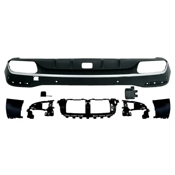 Amg Rear Bumper Upgrade Convert To E63 Amg After Rear Lip Diffuser Black With Hole Gc X167-006 CC-9728 Compatible With Mercedes Benz Gls W167 X167 2019-2025