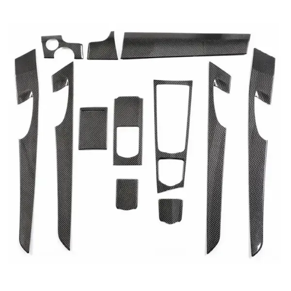Interior Dashboard Panel Trims Paste Stick Type Real Carbon Fiber For Lhd Car Long Wheel CC-5872 Compatible With Porsche Panamera 970.2 2014-2016