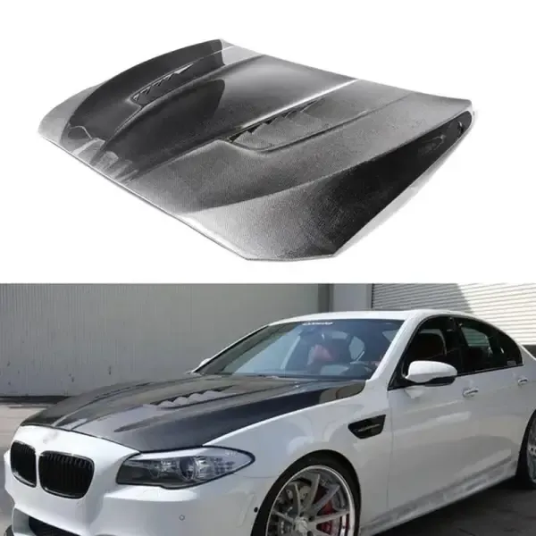Rear Carbon Fiber Engine Hood Cover Front Auto Parts DTM Style Compatible With BMW F10 F18 M5 550 535 528 2011-2017