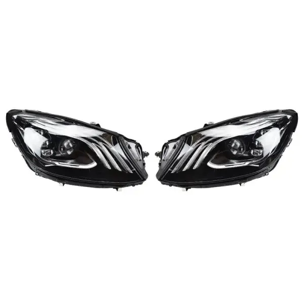Upgraded Head Light Lamp Xenon Headlight Retrofit Upgrade Modified Led Drl Hid Maybach Style CC-5770 Compatible With Mercedes S Class W222 2014-2019