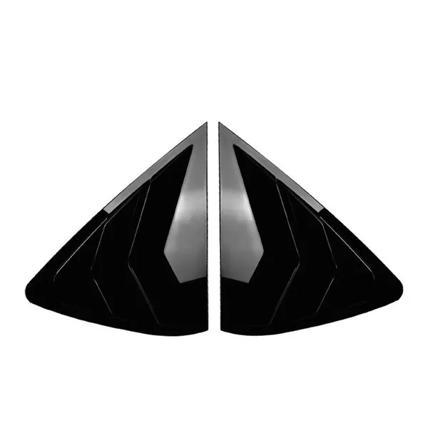 Rear Side Window Louver Cover Trim Lid Zst-634 Gb Glossy Black CC-6019 Compatible With Bmw X6 F16 2014-2019