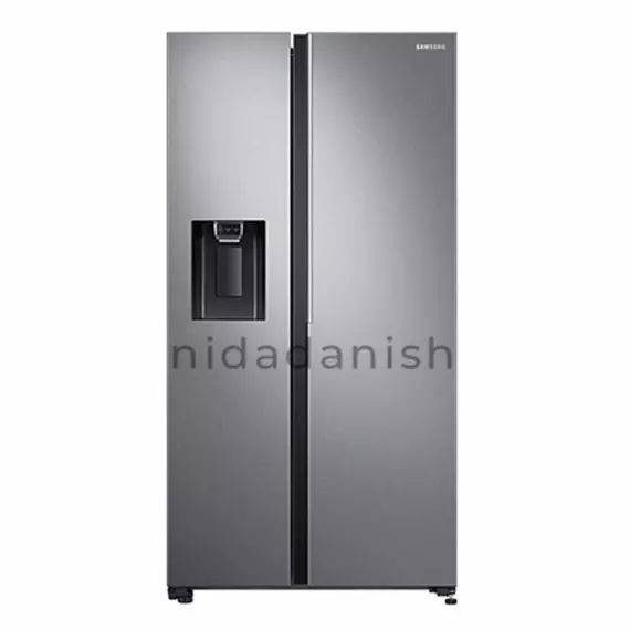 Samsung Refrigerator 617L with Sleek & Seamless Design, Side By Side.  SpaceMax, Digital Inverter, Auto Ice Maker, Non-plumb Dispenser Silver RS64R5111M9